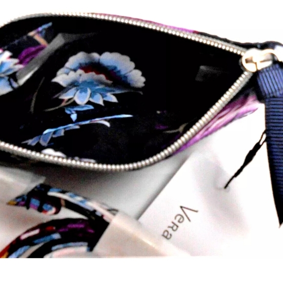 Vera Bradley Zip ID Case & Attached Matching Lanyard MAYFAIR IN BLOOM - Picture 4 of 4